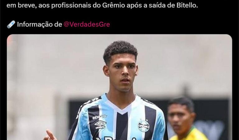 Grêmio age rápido e define substituto de Bitello, vendido para o futebol europeu