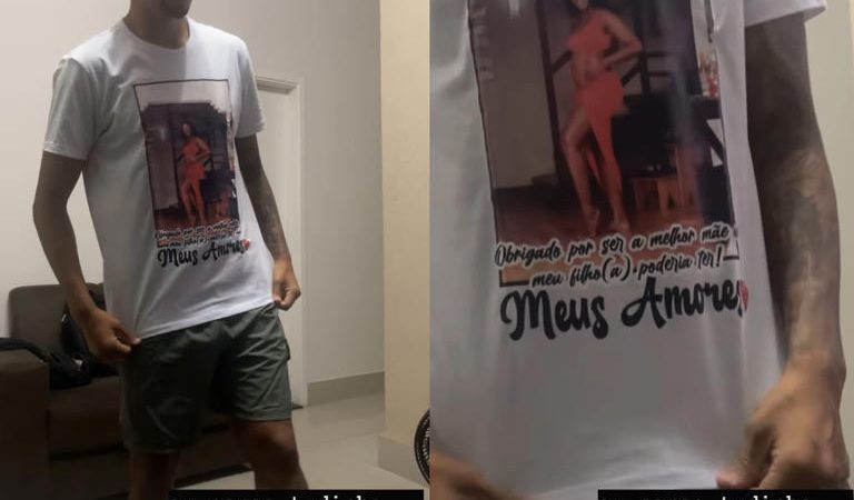 IZA se emociona com homenagem de Yuri Lima a ela e à filha em camiseta: ‘Eu mandei fazer’