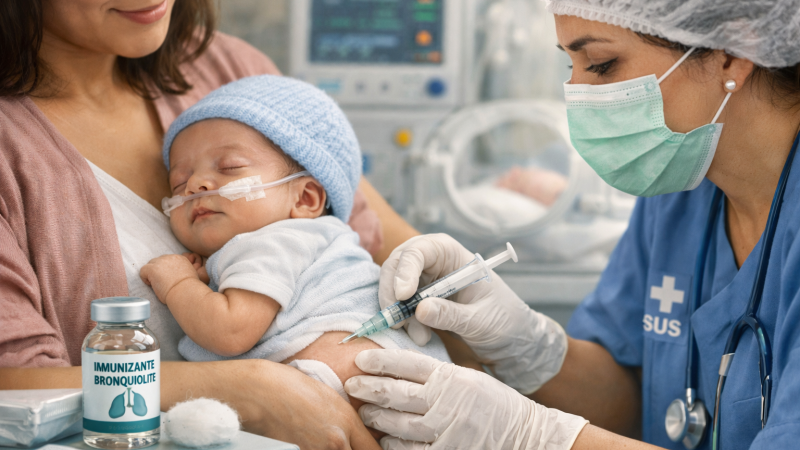 SUS oferece imunizante contra bronquiolite para bebês prematuros