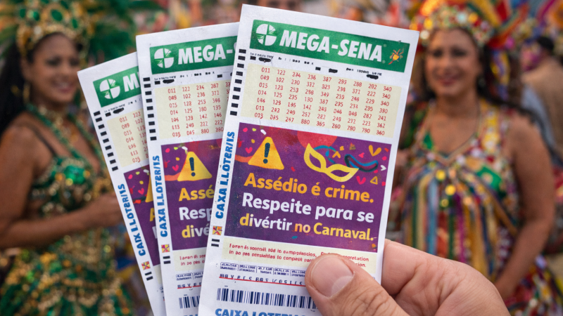 Bilhetes de loteria da Caixa terão alerta contra assédio no Carnaval