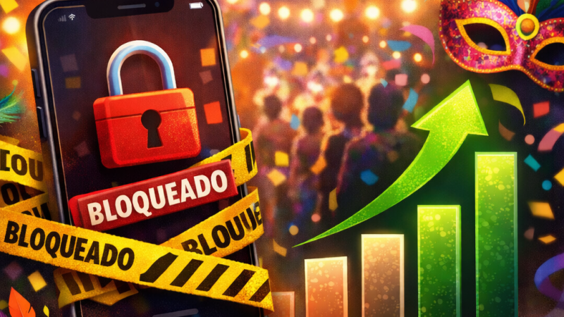 Celular Seguro: bloqueio de aparelhos cresceu 40% no Carnaval 2026