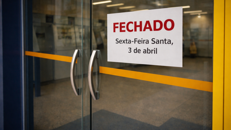 Agências bancárias estarão fechadas na Sexta-Feira Santa, 3 de abril