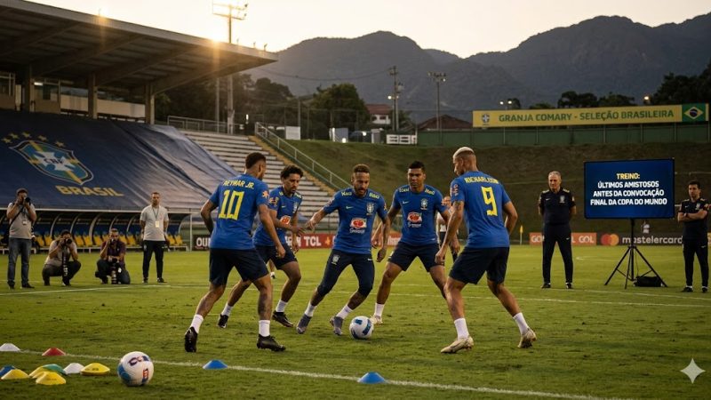 Seleção treina para últimos amistosos antes de convocação para Copa