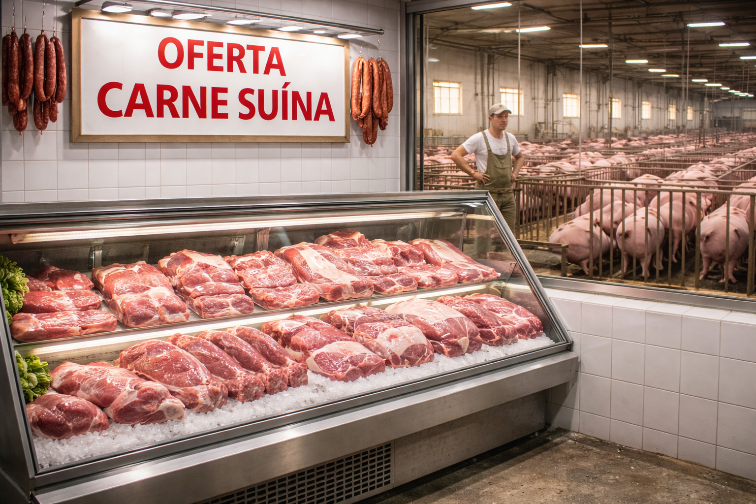 Oferta acima da demanda faz preço do porco despencar