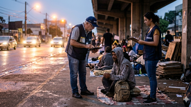IBGE inicia lançamentos de Censo da População em Situação de Rua