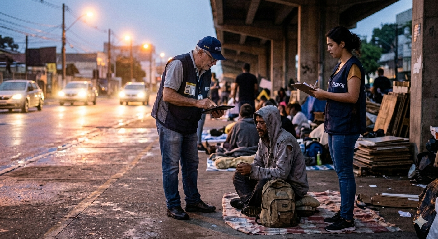 IBGE inicia lançamentos de Censo da População em Situação de Rua