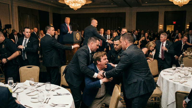 Homem atira durante jantar de Trump com correspondentes em Washington