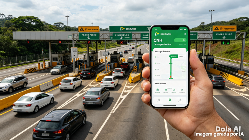 Aplicativo “CNH do Brasil” passa a exibir passagens pelos free flow