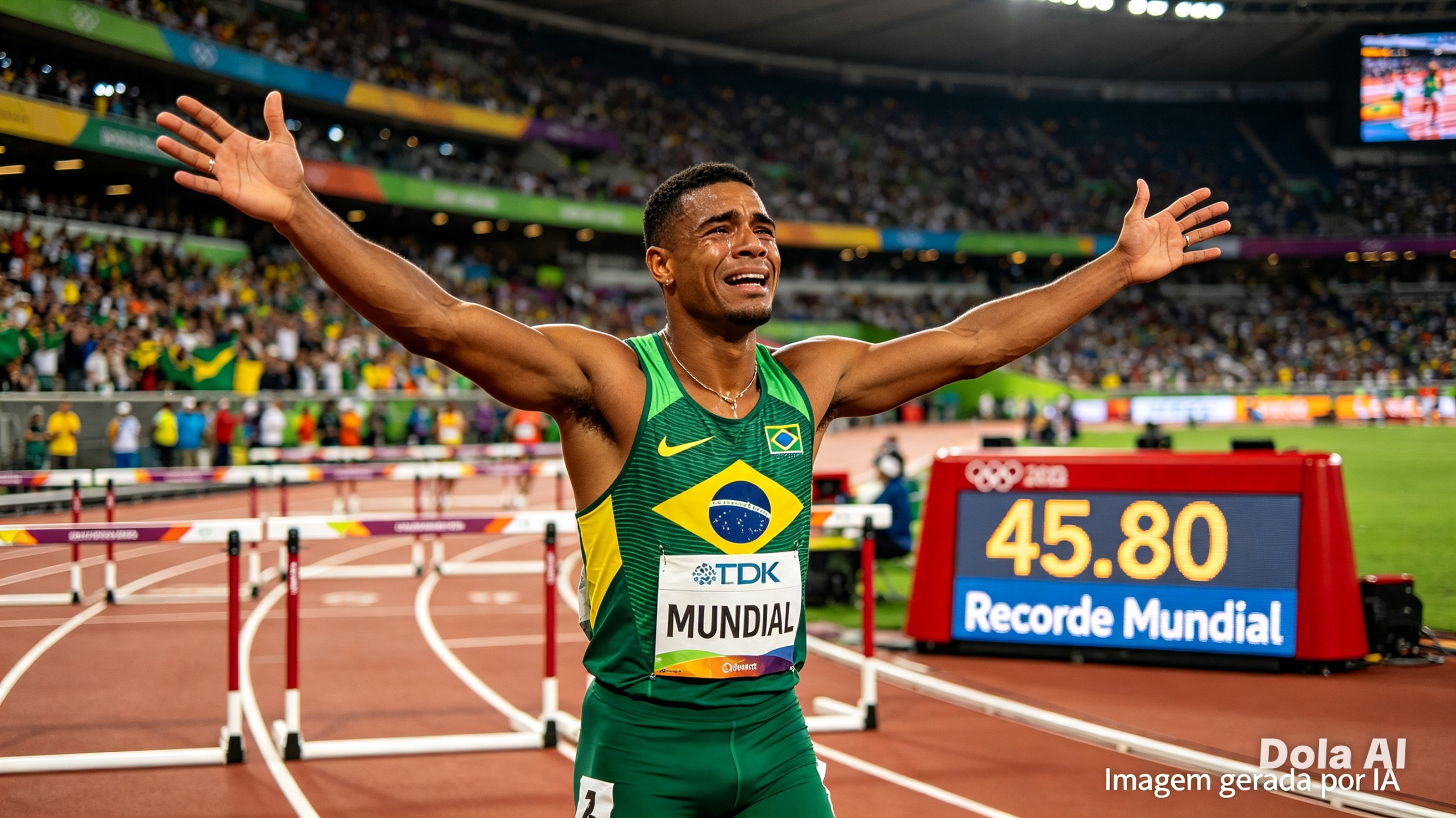 Alison dos Santos bate recorde mundial nos 400 metros com barreiras