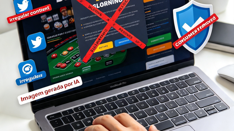 Sites de apostas e perfis com propagandas de bets são bloqueados