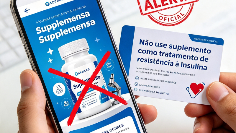 Suplementos não podem ser usados para tratar resistência à insulina, alerta Anvisa