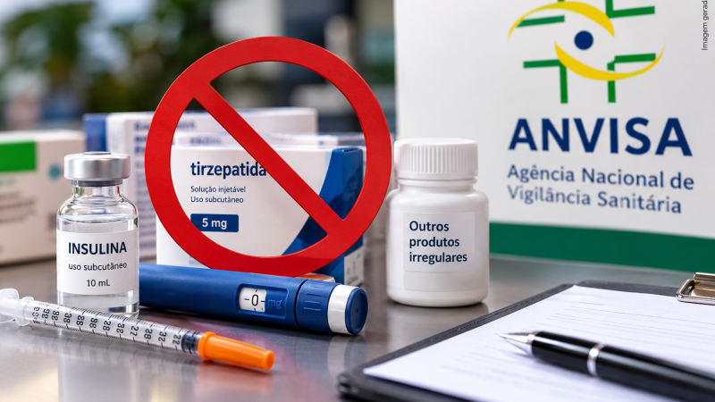 Anvisa proíbe venda de insulina, tirzepatida e outros produtos irregulares