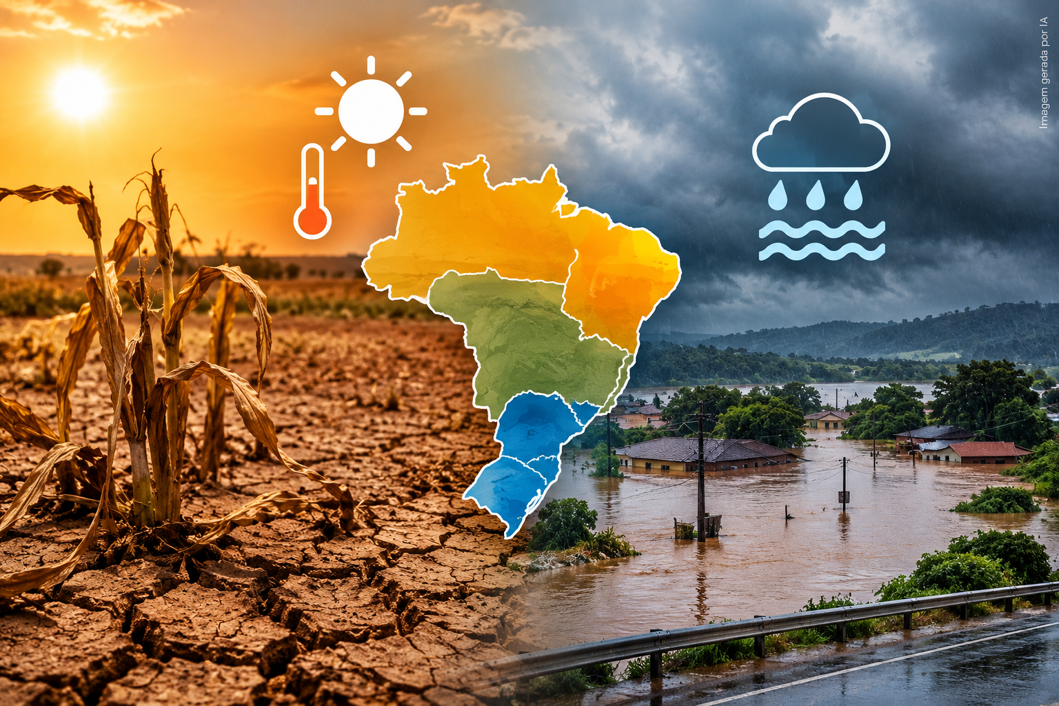 El Niño: previsão de seca no Norte e Nordeste e alerta de cheias no Sul