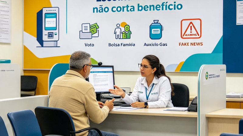 É falsa informação sobre perda de benefício social em razão de escolha de candidato para eleições