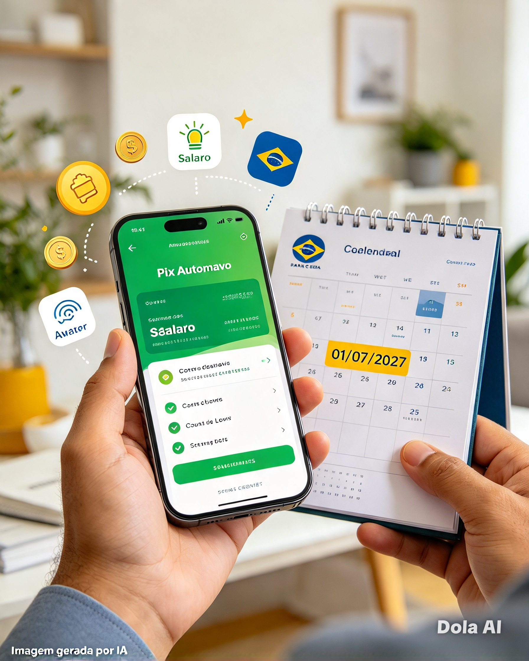 Contas-salário terão Pix Automático a partir de 1º de julho de 2027